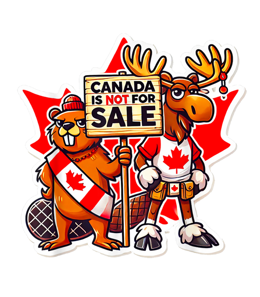 Canada is not for sale - angry beaver and moose